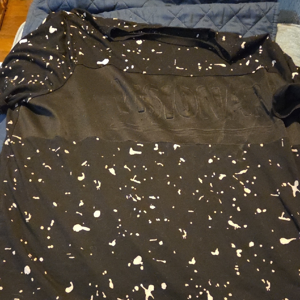 Chic Black and White Splatter Tee
